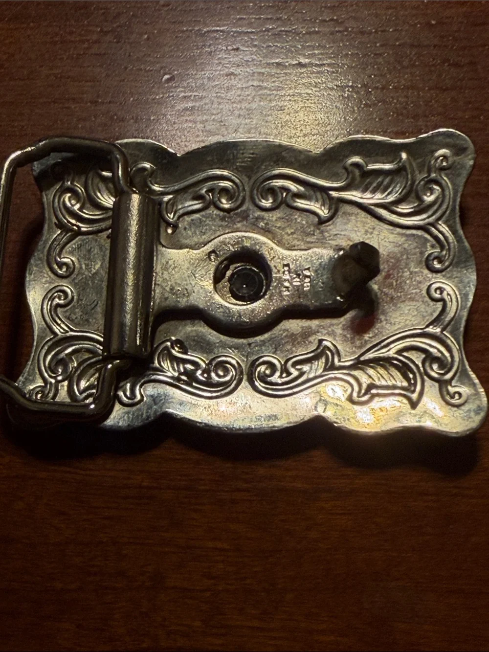Western Horse Head Engraved Metal Belt Buckle - silver Tone